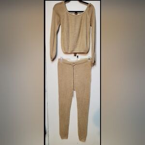 Fashion Nova Tan Knit Pants